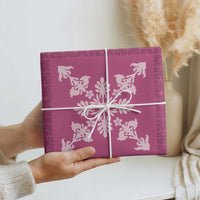 Hawaiian Quilt Block Design Wrapping Paper Pink Hawaii Culture Motifs - Polynesian Pride