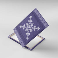 Hawaiian Quilt Block Design Canvas Wall Art Purple Hawaii Culture Motifs - Polynesian Pride