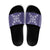 Hawaiian Quilt Block Design Slide Sandals Purple Hawaii Culture Motifs - Polynesian Pride