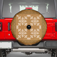 Hawaiian Quilt Pattern Spare Tire Cover Gold Hawaii Culture Tropical - Polynesian Pride