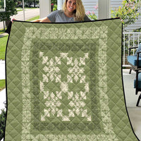 Hawaiian Quilt Pattern Quilt Lime Hawaii Culture Tropical - Polynesian Pride