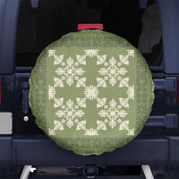 Hawaiian Quilt Pattern Spare Tire Cover Lime Hawaii Culture Tropical - Polynesian Pride