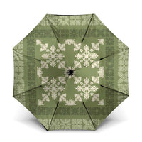 Hawaiian Quilt Pattern Umbrella Lime Hawaii Culture Tropical - Polynesian Pride