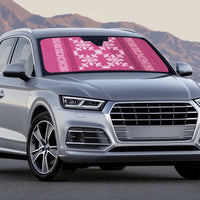 Hawaiian Quilt Pattern Auto Sun Shade Pink Hawaii Culture Tropical - Polynesian Pride