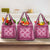 Hawaiian Quilt Pattern Grocery Bag Pink Hawaii Culture Tropical - Polynesian Pride