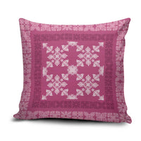 Hawaiian Quilt Pattern Pillow Cover Pink Hawaii Culture Tropical - Polynesian Pride