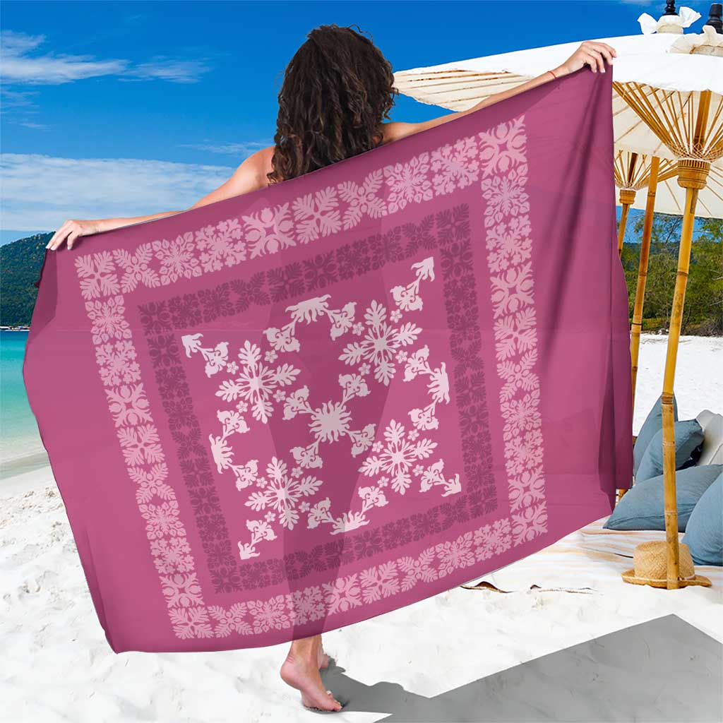 Hawaiian Quilt Pattern Sarong Pink Hawaii Culture Tropical - Polynesian Pride