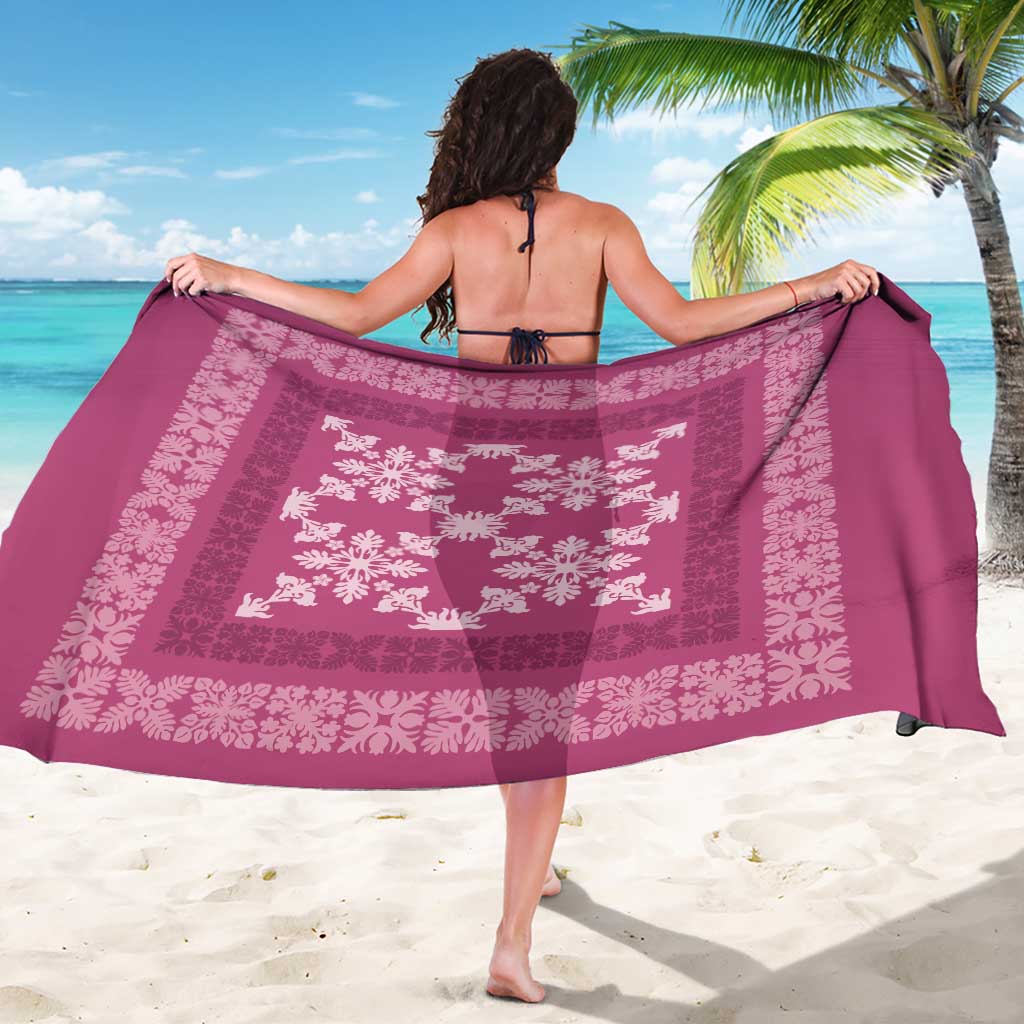 Hawaiian Quilt Pattern Sarong Pink Hawaii Culture Tropical - Polynesian Pride