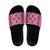 Hawaiian Quilt Pattern Slide Sandals Pink Hawaii Culture Tropical - Polynesian Pride