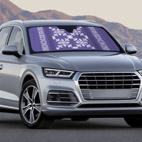 Hawaiian Quilt Pattern Auto Sun Shade Purple Hawaii Culture Tropical - Polynesian Pride