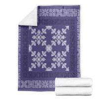 Hawaiian Quilt Pattern Blanket Purple Hawaii Culture Tropical - Polynesian Pride