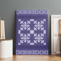 Hawaiian Quilt Pattern Canvas Wall Art Purple Hawaii Culture Tropical - Polynesian Pride