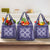 Hawaiian Quilt Pattern Grocery Bag Purple Hawaii Culture Tropical - Polynesian Pride