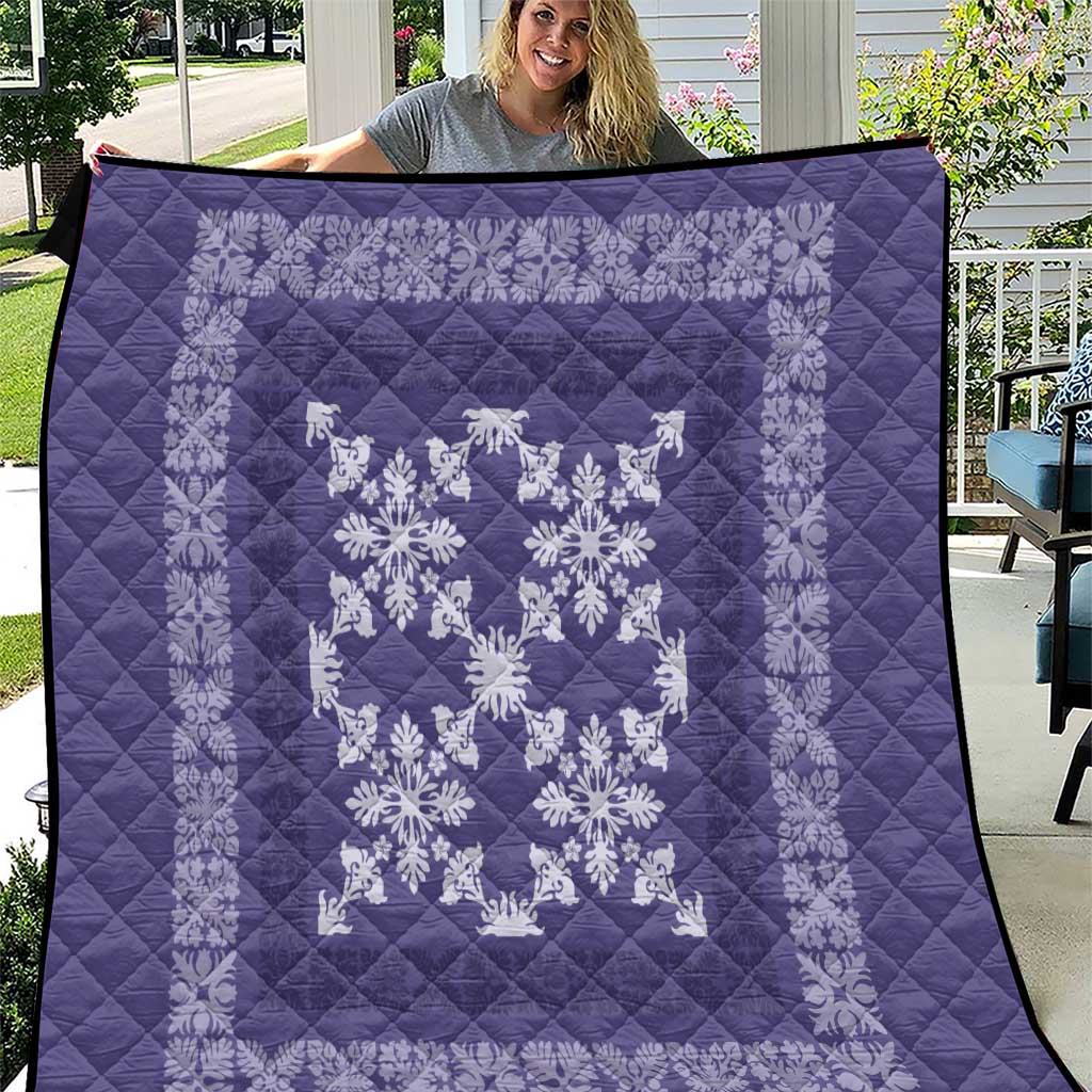 Hawaiian Quilt Pattern Quilt Purple Hawaii Culture Tropical - Polynesian Pride