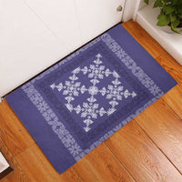 Hawaiian Quilt Pattern Rubber Doormat Purple Hawaii Culture Tropical - Polynesian Pride
