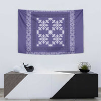 Hawaiian Quilt Pattern Tapestry Purple Hawaii Culture Tropical - Polynesian Pride