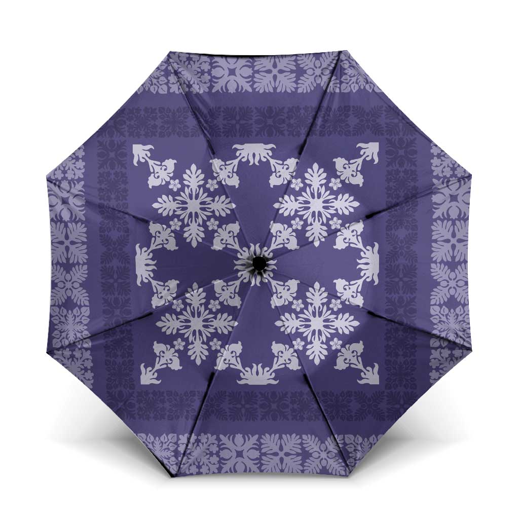 Hawaiian Quilt Pattern Umbrella Purple Hawaii Culture Tropical - Polynesian Pride
