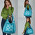 Hawaiian Quilt Pattern Grocery Bag Teal Hawaii Culture Tropical - Polynesian Pride