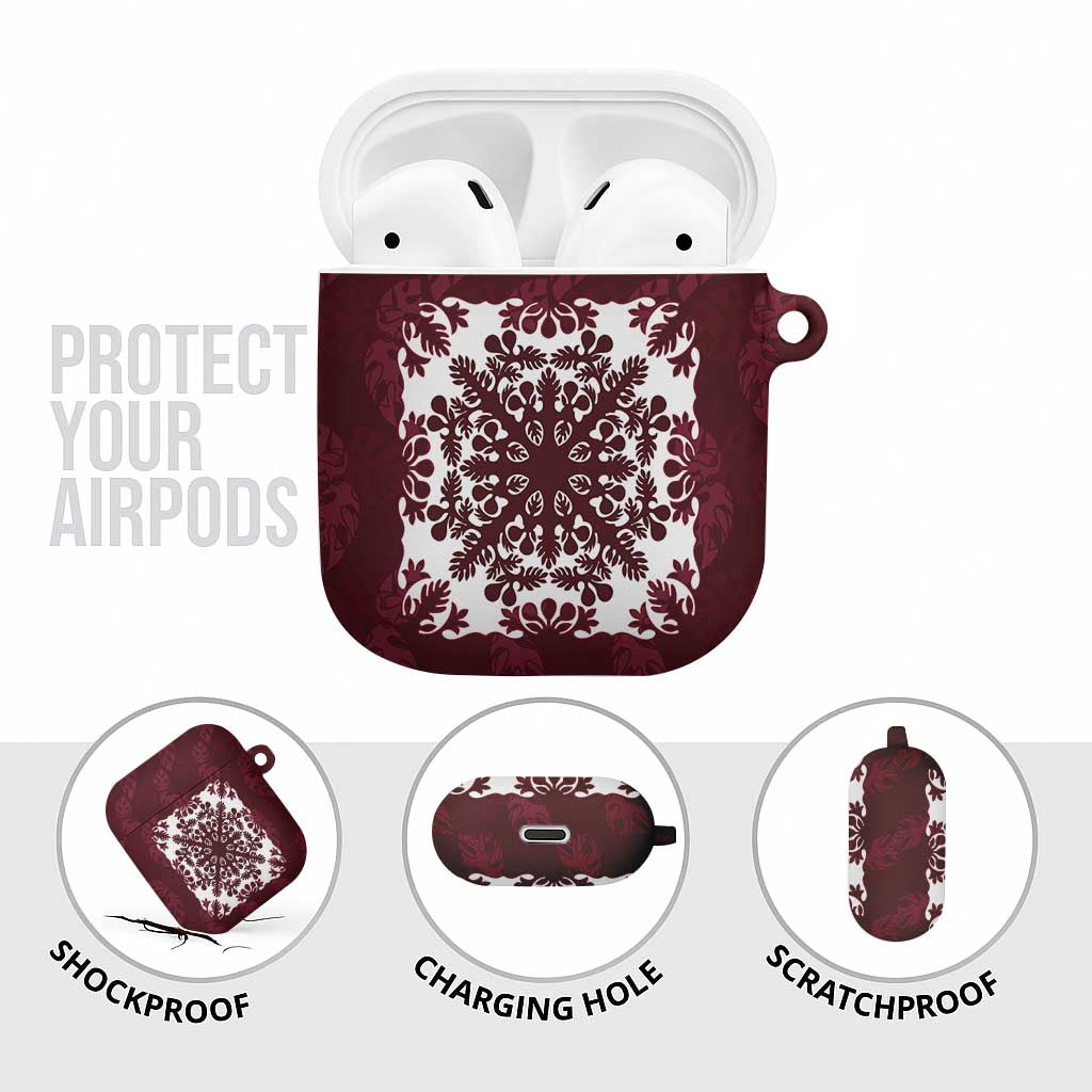 Palm Leaf Quilt Pattern AirPods Case Hawaii Culture Floral - Polynesian Pride