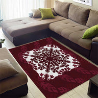Palm Leaf Quilt Pattern Area Rug Hawaii Culture Floral - Polynesian Pride