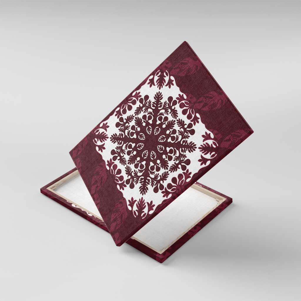 Palm Leaf Quilt Pattern Canvas Wall Art Hawaii Culture Floral - Polynesian Pride