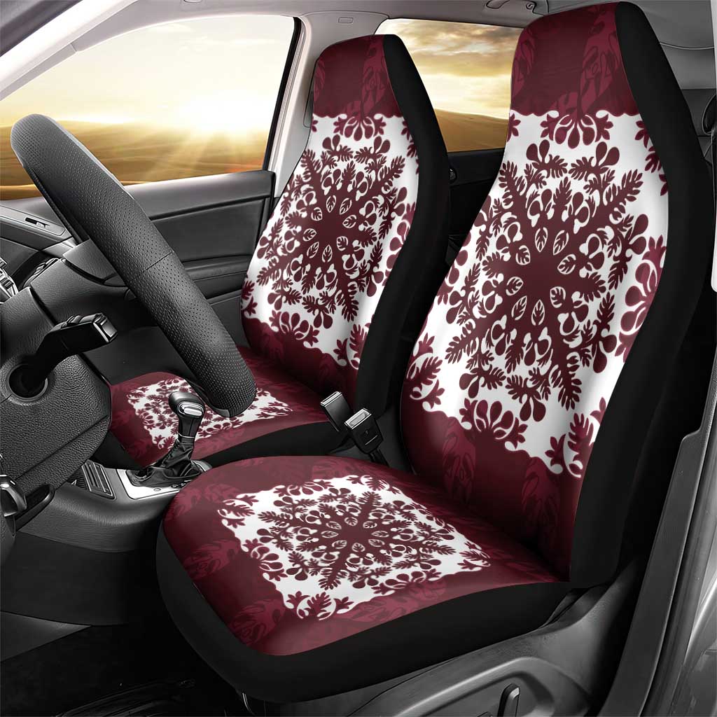 Palm Leaf Quilt Pattern Car Seat Cover Hawaii Culture Floral - Polynesian Pride