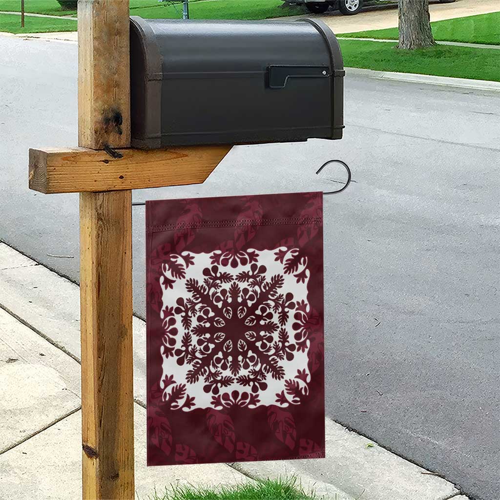 Palm Leaf Quilt Pattern Garden Flag Hawaii Culture Floral - Polynesian Pride