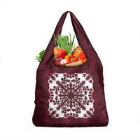 Palm Leaf Quilt Pattern Grocery Bag Hawaii Culture Floral - Polynesian Pride