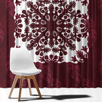 Palm Leaf Quilt Pattern Window Curtain Hawaii Culture Floral - Polynesian Pride