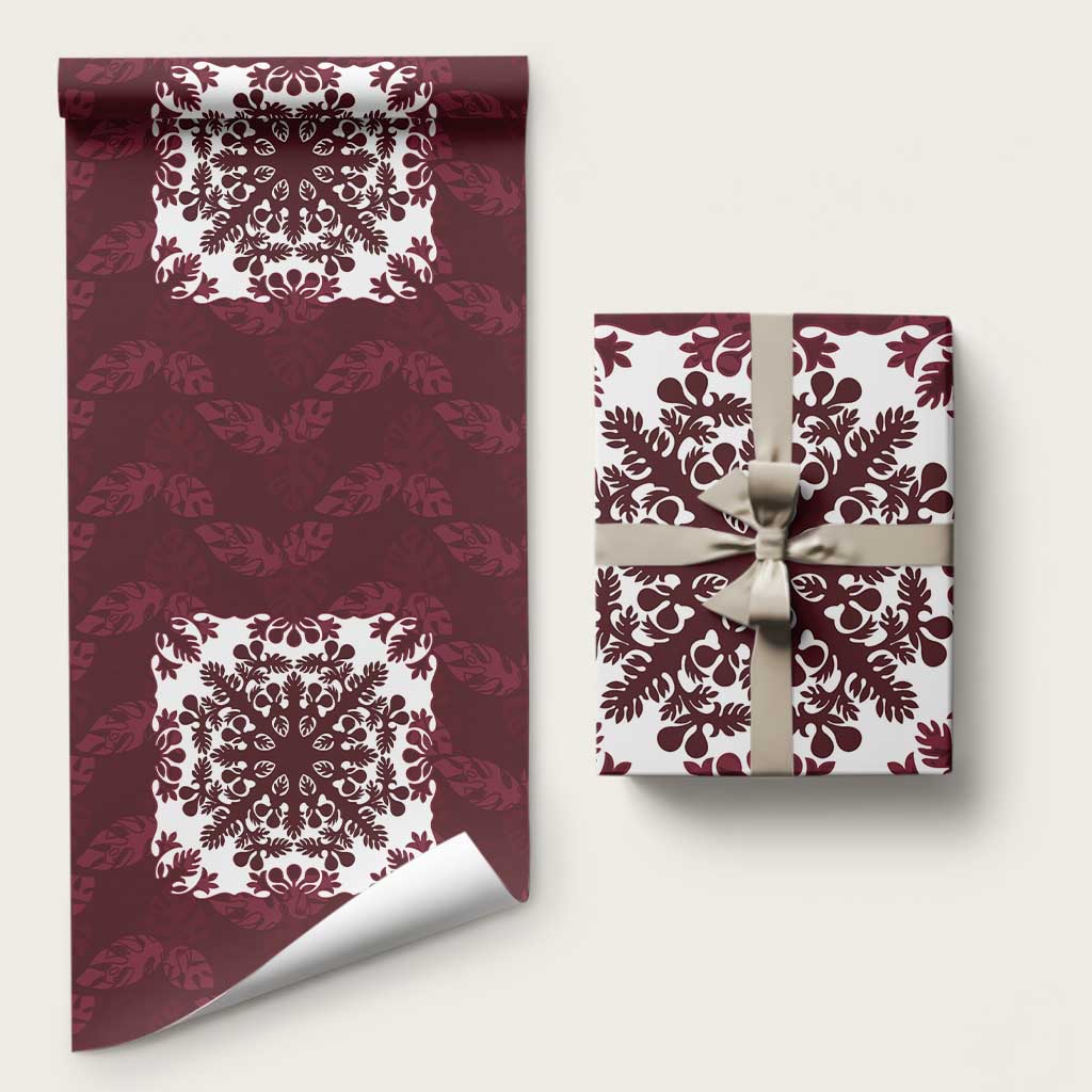 Palm Leaf Quilt Pattern Wrapping Paper Hawaii Culture Floral - Polynesian Pride