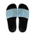 Blue Tropical Floral Palaka Slide Sandals Hawaiian Quilt Pattern - Polynesian Pride