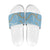Blue Tropical Floral Palaka Slide Sandals Hawaiian Quilt Pattern - Polynesian Pride
