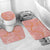 Pink Tropical Floral Palaka Bathroom Set Hawaiian Quilt Pattern - Polynesian Pride