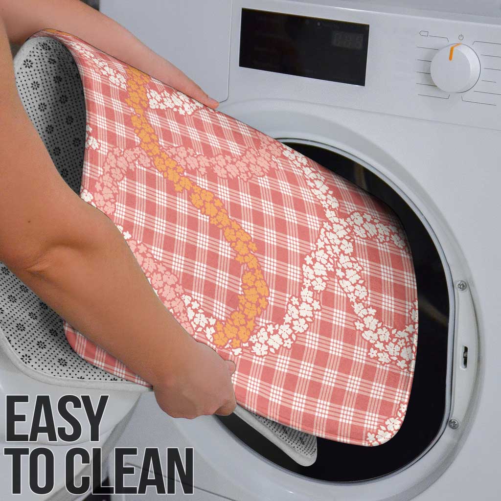 Pink Tropical Floral Palaka Bathroom Set Hawaiian Quilt Pattern - Polynesian Pride