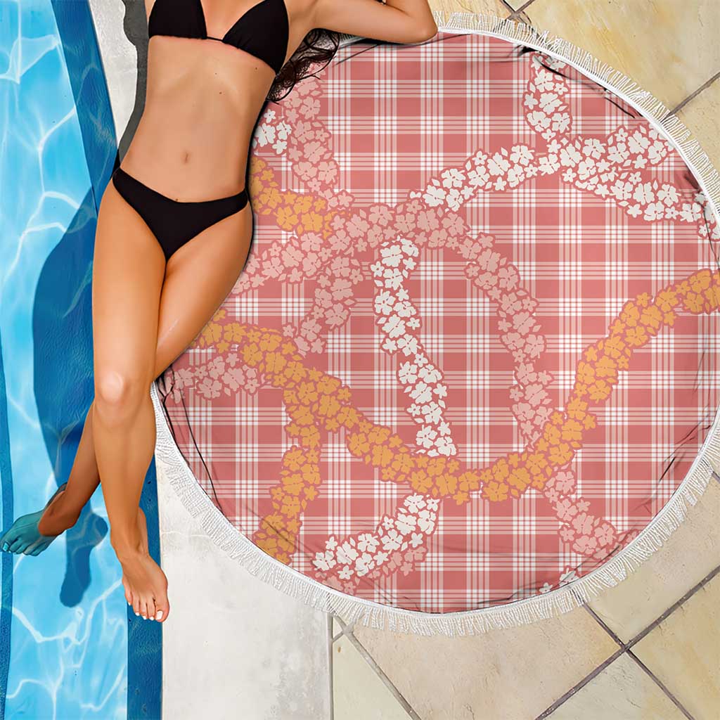 Pink Tropical Floral Palaka Beach Blanket Hawaiian Quilt Pattern - Polynesian Pride