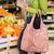 Pink Tropical Floral Palaka Grocery Bag Hawaiian Quilt Pattern - Polynesian Pride
