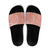 Pink Tropical Floral Palaka Slide Sandals Hawaiian Quilt Pattern - Polynesian Pride