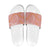 Pink Tropical Floral Palaka Slide Sandals Hawaiian Quilt Pattern - Polynesian Pride