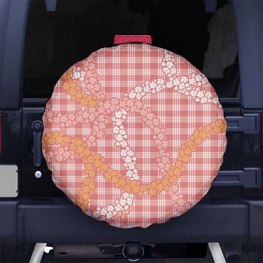 Pink Tropical Floral Palaka Spare Tire Cover Hawaiian Quilt Pattern - Polynesian Pride