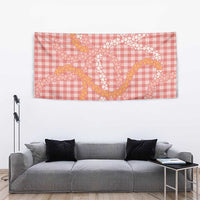 Pink Tropical Floral Palaka Tapestry Hawaiian Quilt Pattern - Polynesian Pride