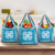 Blue Ulu Palaka Quilt Pattern Grocery Bag Hawaii Culture Breadfruit - Polynesian Pride