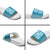 Blue Ulu Palaka Quilt Pattern Slide Sandals Hawaii Culture Breadfruit - Polynesian Pride