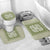 Green Ulu Palaka Quilt Pattern Bathroom Set Hawaii Culture Breadfruit - Polynesian Pride