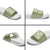 Green Ulu Palaka Quilt Pattern Slide Sandals Hawaii Culture Breadfruit - Polynesian Pride