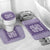 Purple Ulu Palaka Quilt Pattern Bathroom Set Hawaii Culture Breadfruit - Polynesian Pride