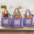 Purple Ulu Palaka Quilt Pattern Grocery Bag Hawaii Culture Breadfruit - Polynesian Pride