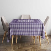 Purple Ulu Palaka Quilt Pattern Tablecloth Hawaii Culture Breadfruit - Polynesian Pride