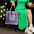 Purple Ulu Palaka Quilt Pattern Tote Bag Hawaii Culture Breadfruit - Polynesian Pride