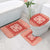 Red Ulu Palaka Quilt Pattern Bathroom Set Hawaii Culture Breadfruit - Polynesian Pride