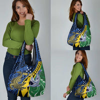 Personalised Crocodile and Shark Solomon Islands Grocery Bag Polynesian Tribal Tattoo